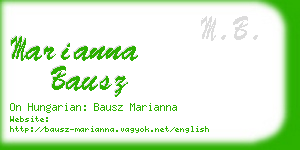 marianna bausz business card